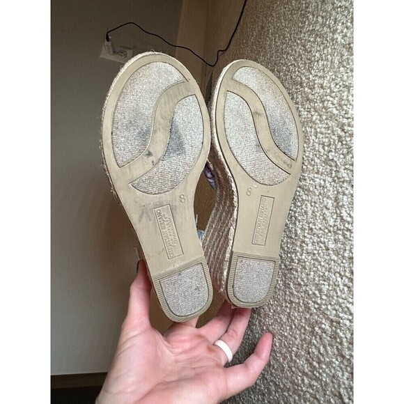 Christian Siriano Floral High Heel Wedge Open Toe Size 8 - Picture 7 of 10